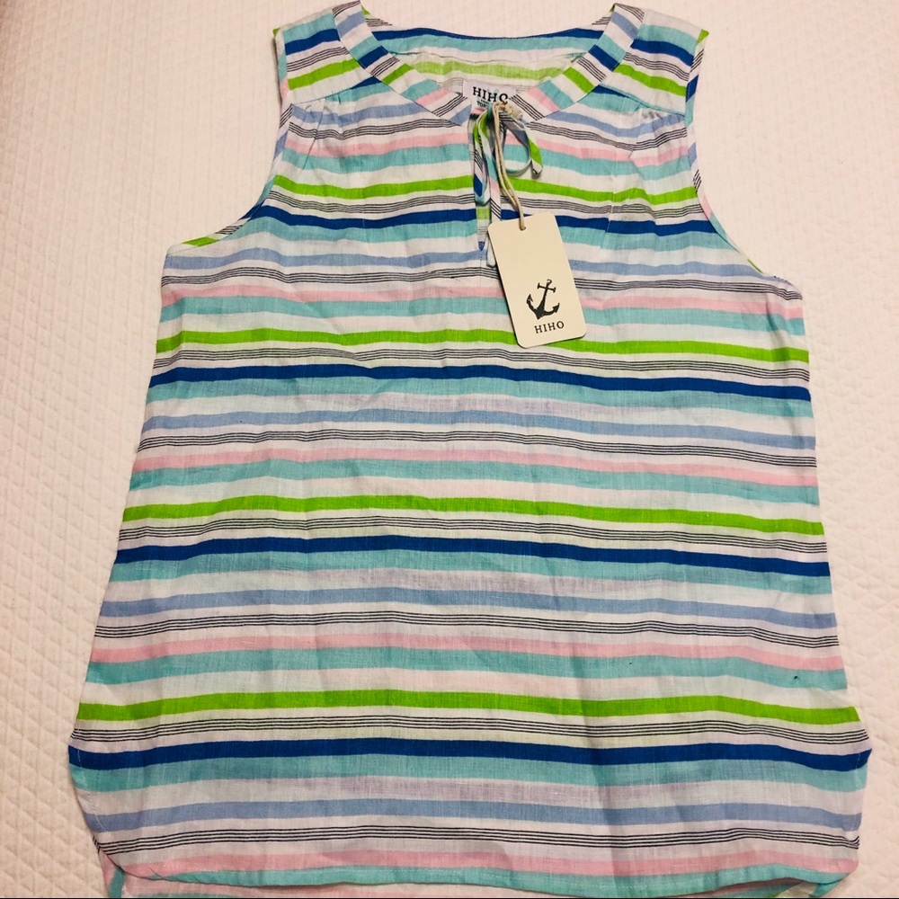 NWT HIHO Tortola Multi Stripe Sleeveless Top